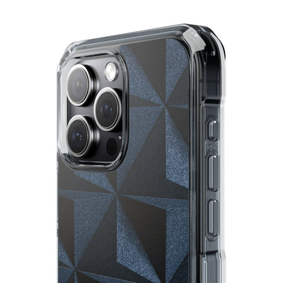 Blue Impact MagSafe Phone Case for iPhone - Indigo Basalt Facets