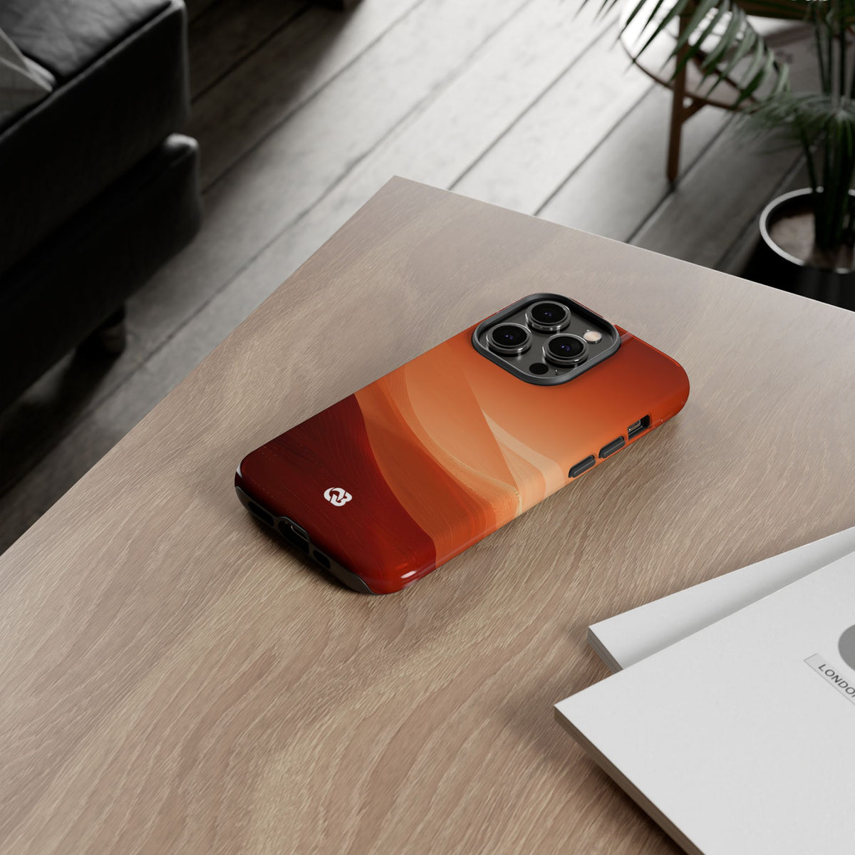 Terracotta Dune Ridges · Tough Phone Case for iPhone · Orange