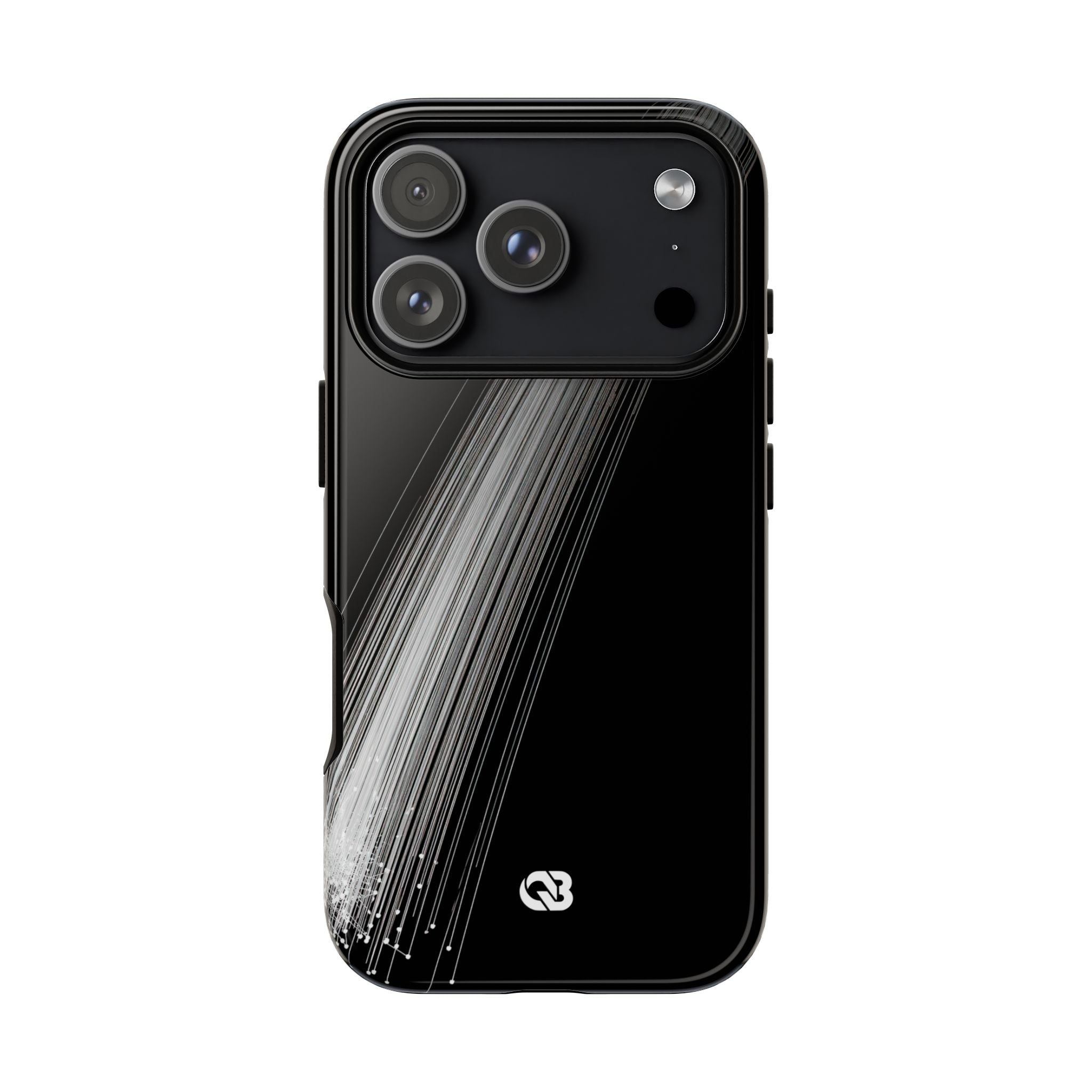 Black Tough Phone Case for iPhone - Linear Velocity Beam