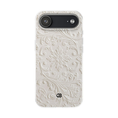 Ivory Baroque Relief · Lite Phone Case for iPhone ·  White