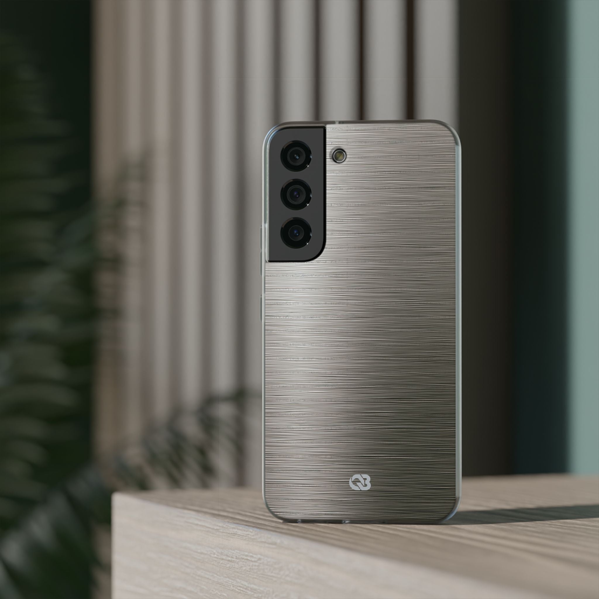 Grey Lite Phone Case for Samsung - Brushed Industrial Steel