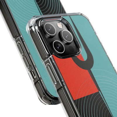 Teal Impact MagSafe Phone Case for iPhone - Sonic Static Split