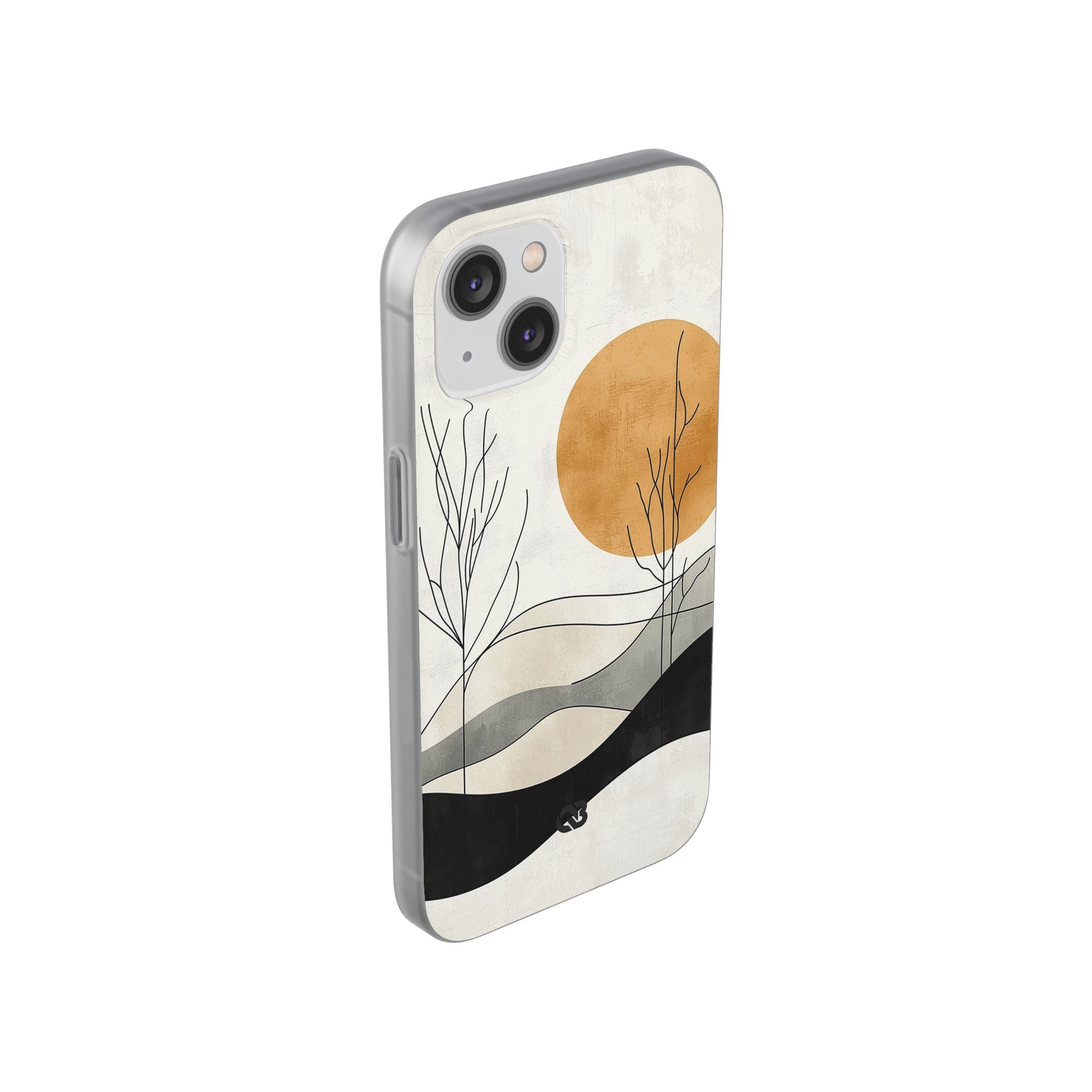 Burnt Horizon Lines · Soft Phone Case for iPhone