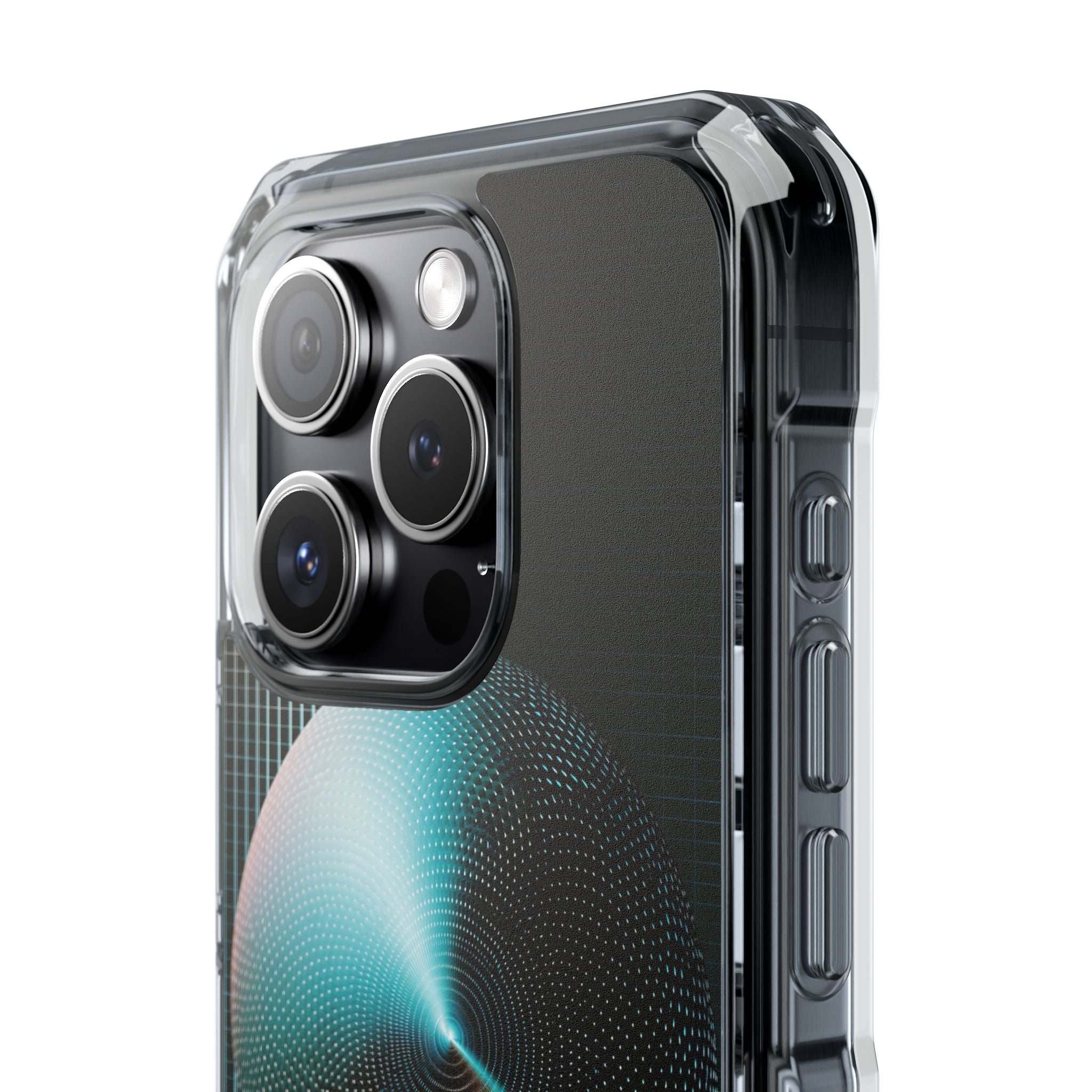 Blue Impact MagSafe Phone Case for iPhone - Cyan Vector Sphere
