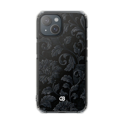 Obsidian Damask · Clear Impact Magnetic Phone Case for iPhone ·  Black