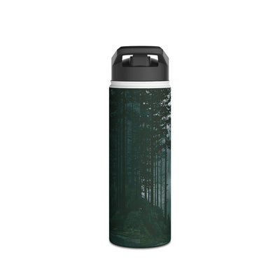 Misty Pine Reflections · Insulated Water Bottle · Green