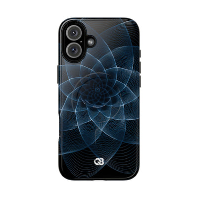 Blue Tough 2.0 Magsafe Phone Case for iPhone - Cobalt Geometric Bloom