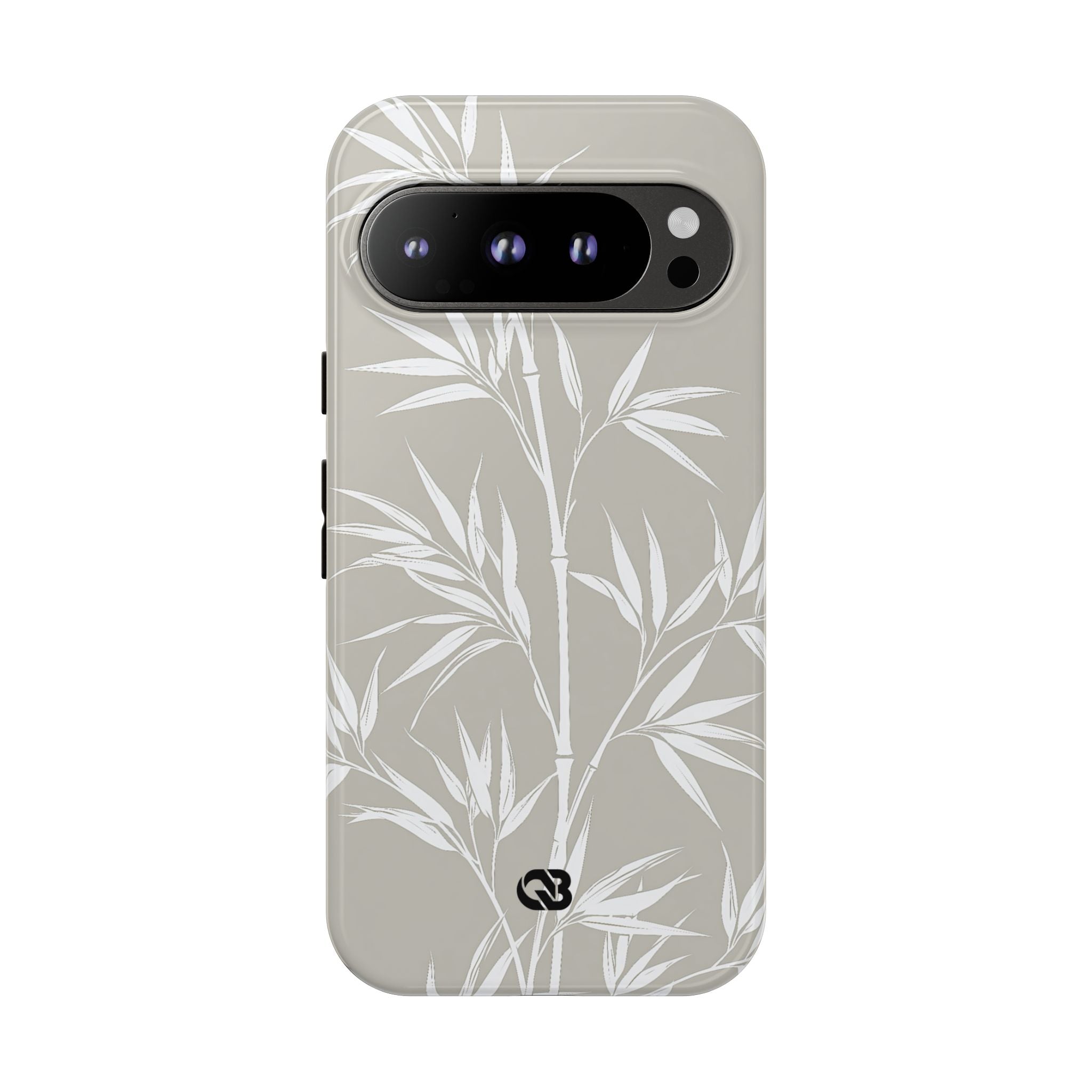 Beige Tough Phone Case for Google Pixel - Sandstone Bamboo Stalks