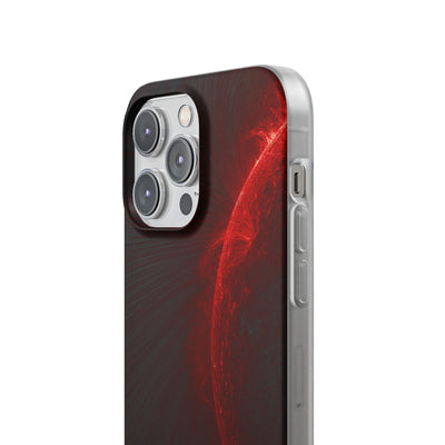Red Lite Phone Case for iPhone - Solar Crimson Flare