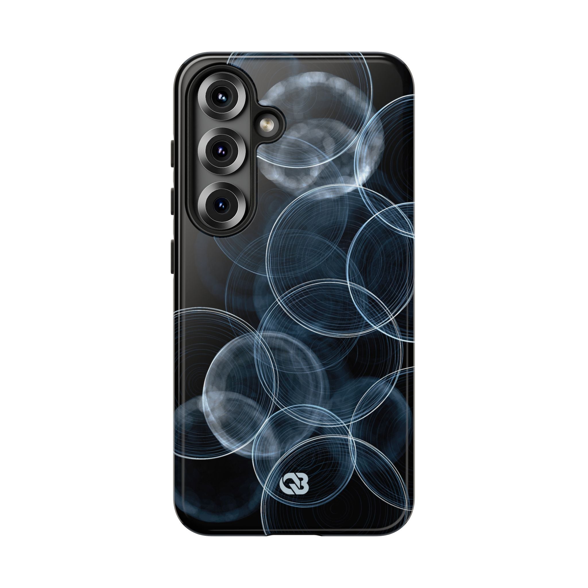 Blue Tough Phone Case for Samsung - Cyan Pulse Ripple