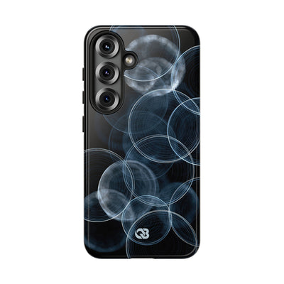 Blue Tough Phone Case for Samsung - Cyan Pulse Ripple