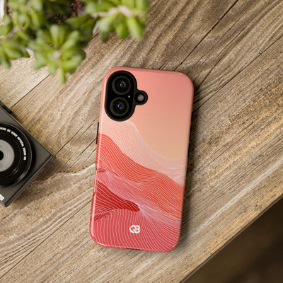 Coral Ridge Contours · Tough Phone Case for iPhone · Red
