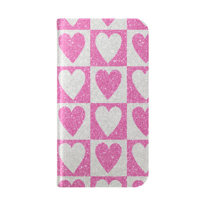 Glitter Heartgrid - iPhone 16 Pro Case - Wallet