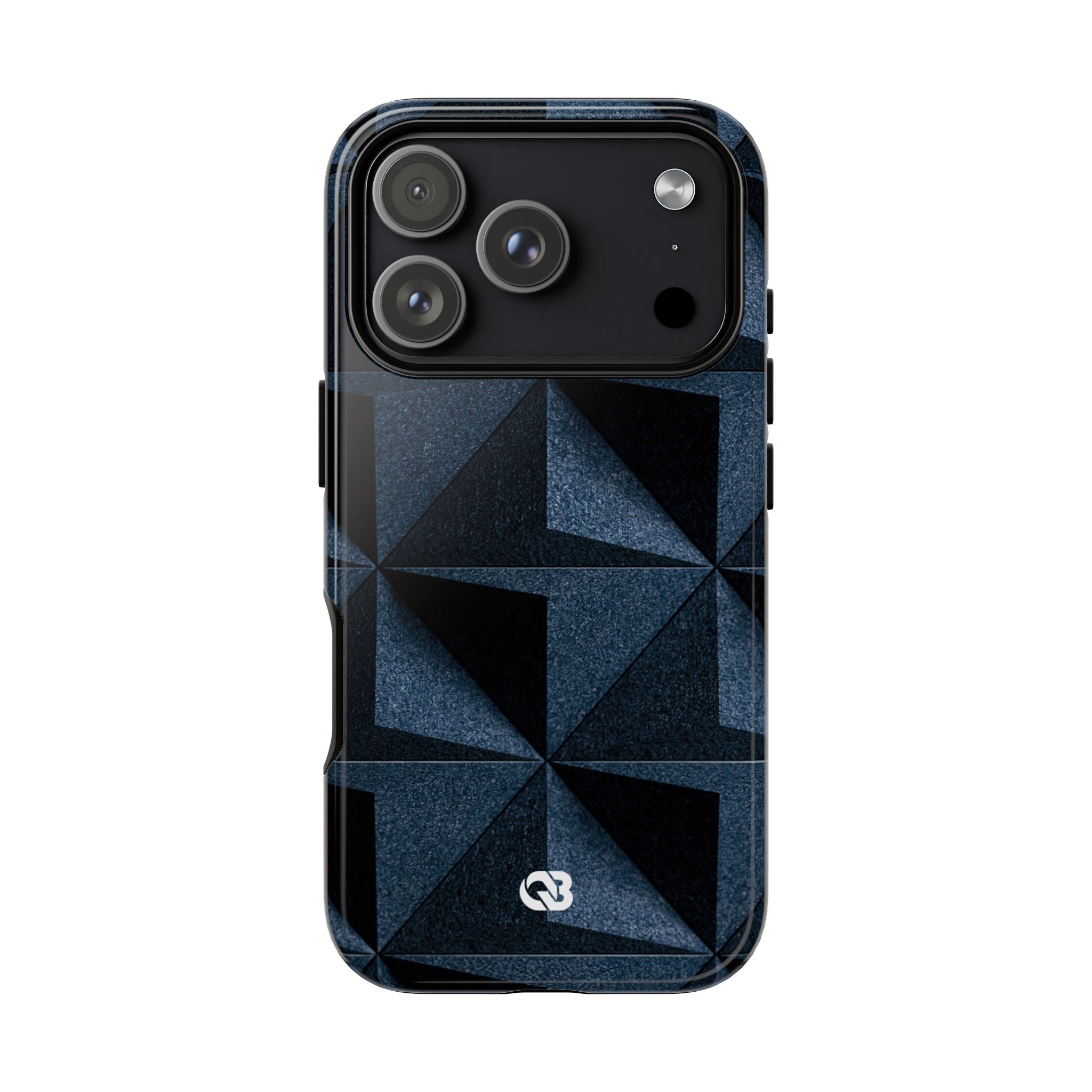 Blue Tough Phone Case for iPhone - Indigo Basalt Facets