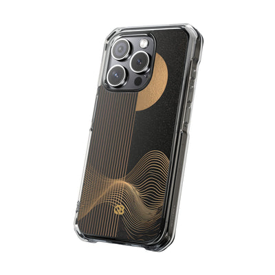 Gold Impact MagSafe Phone Case for iPhone - Gilded Obsidian Dunes