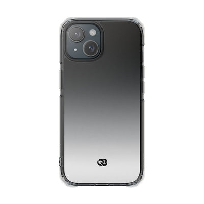 Noir Ombre Fade · Clear Impact Magnetic Phone Case for iPhone ·  Black