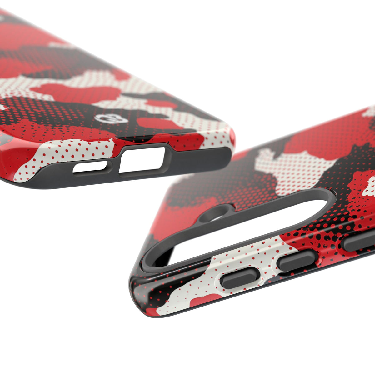 Crimson Halftone Camo · Tough Phone Case for Samsung · Red