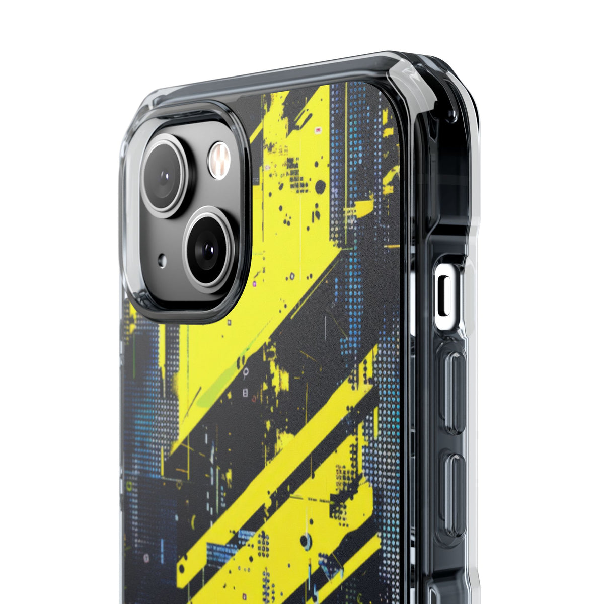 Acid Hazard · Clear Impact Magnetic Phone Case for iPhone ·  Yellow