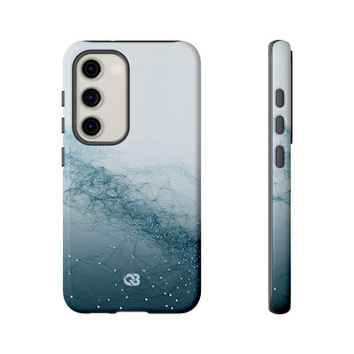 Teal Tough Phone Case for Samsung - Cyan Vector Lattice