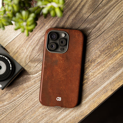 Orange Tough Phone Case for iPhone - Oxidized Iron Crust