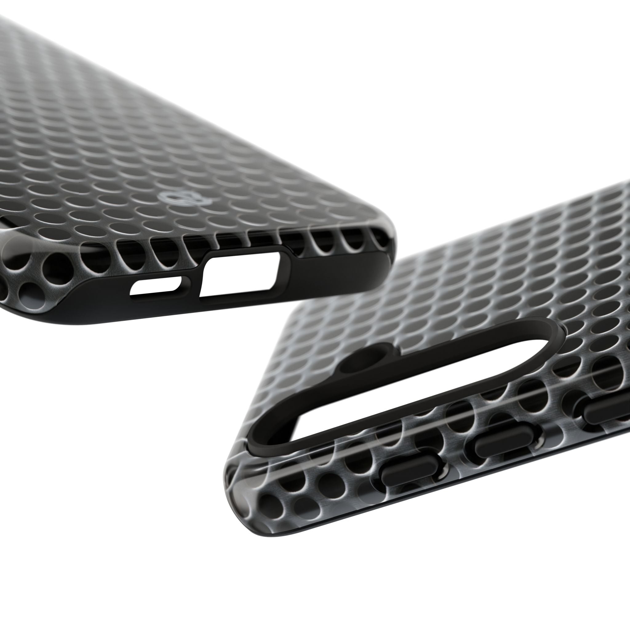 Silver Tough Phone Case for Samsung - Brutalist Steel Mesh
