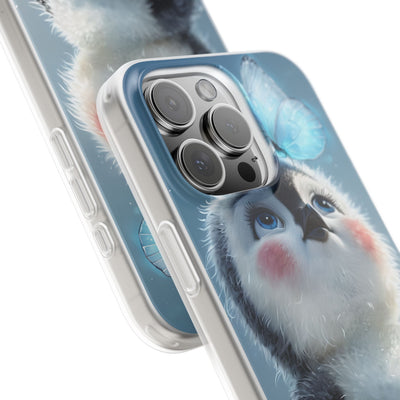 Frosty Penguin Glow · Soft Phone Case for iPhone