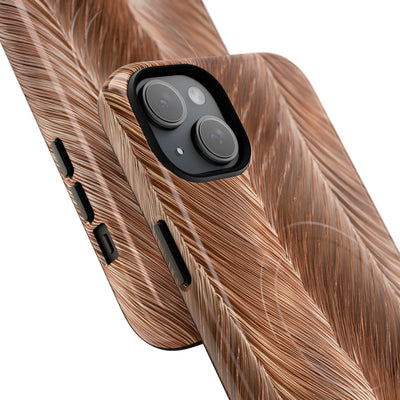 Rose Gold Weave · Tough 2.0 Magnetic Phone Case for iPhone · Brown
