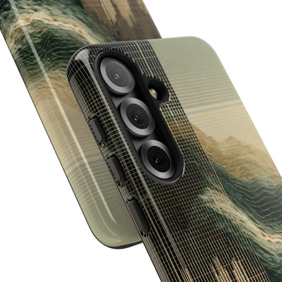 Beige Tough Phone Case for Samsung - Veridian Data Ridge