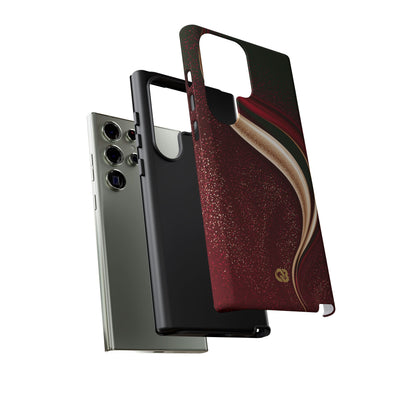 Gilded Crimson Flow · Tough Phone Case for Samsung · Red