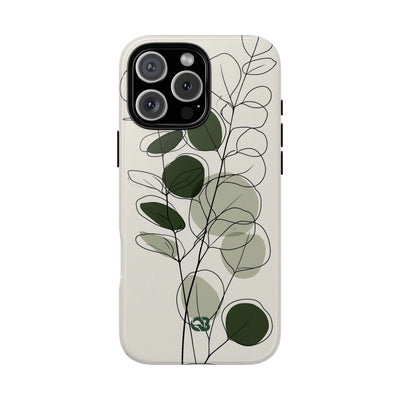 Eucalyptus Foliage Study · Tough Phone Case for iPhone · Green