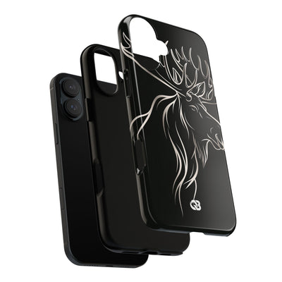 Nordic Moose Contour · Tough Phone Case for iPhone · Black