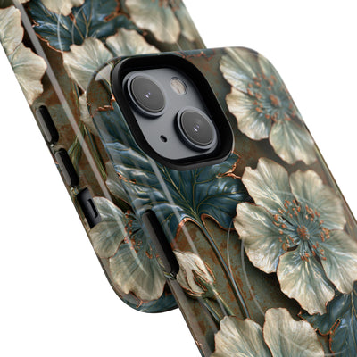 Gilded Blossom Reverie · Tough 2.0 Magnetic Phone Case for iPhone · Teal