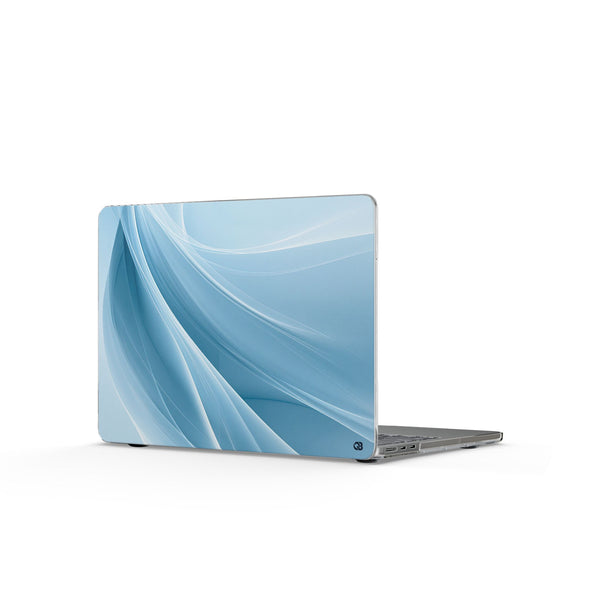 Glacial Ridge Contours · Clear Hard Case for MacBook · Blue