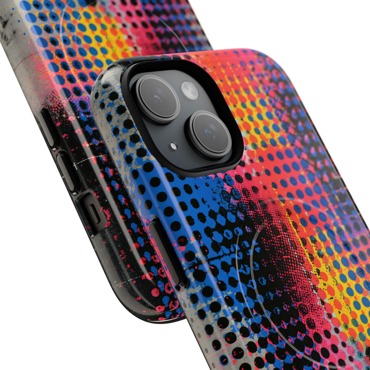 Chromatic Halftone Grid · Tough 2.0 Magnetic Phone Case for iPhone · Blue