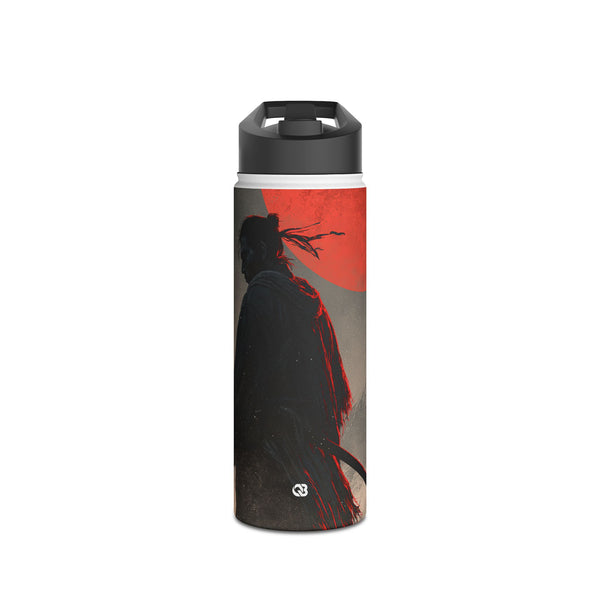 Crimson Moon Ronin · Insulated Water Bottle · Black