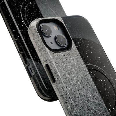 Black Tough 2.0 Magsafe Phone Case for iPhone - Lunar Static Orbit