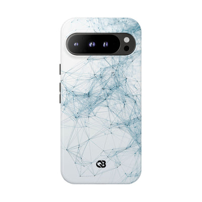 Blue Tough Phone Case for Google Pixel - Glacial Neural Web