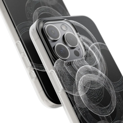 Black Lite Phone Case for iPhone - Kinetic Wireframe Orbit