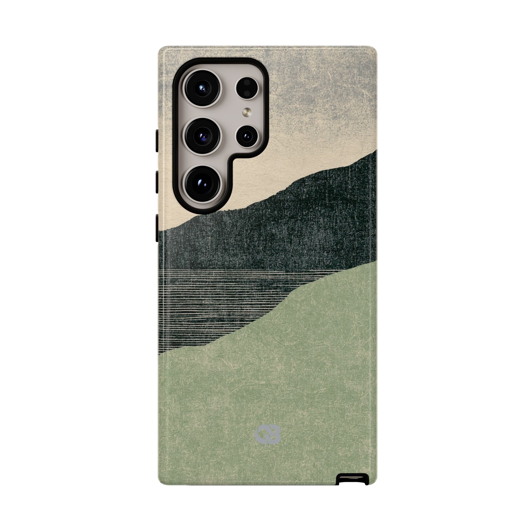 Green Tough Phone Case for Samsung - Moss Ridge Grain