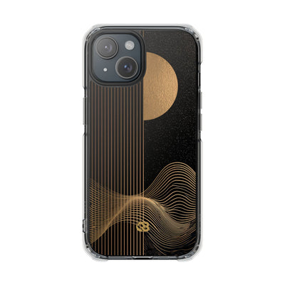 Gold Impact MagSafe Phone Case for iPhone - Gilded Obsidian Dunes