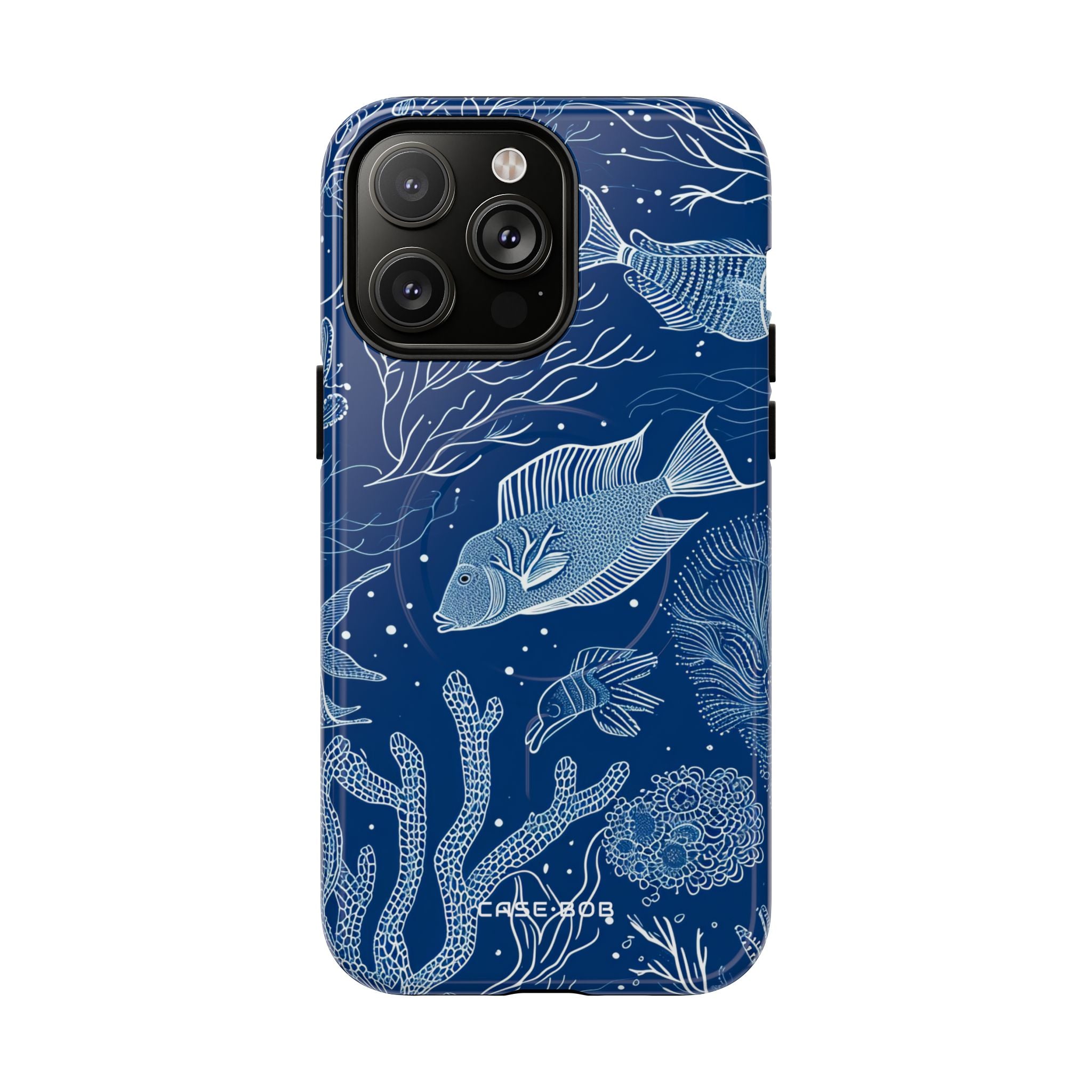 Navy Scale Reef iPhone 14 Pro Max Case - Tough+