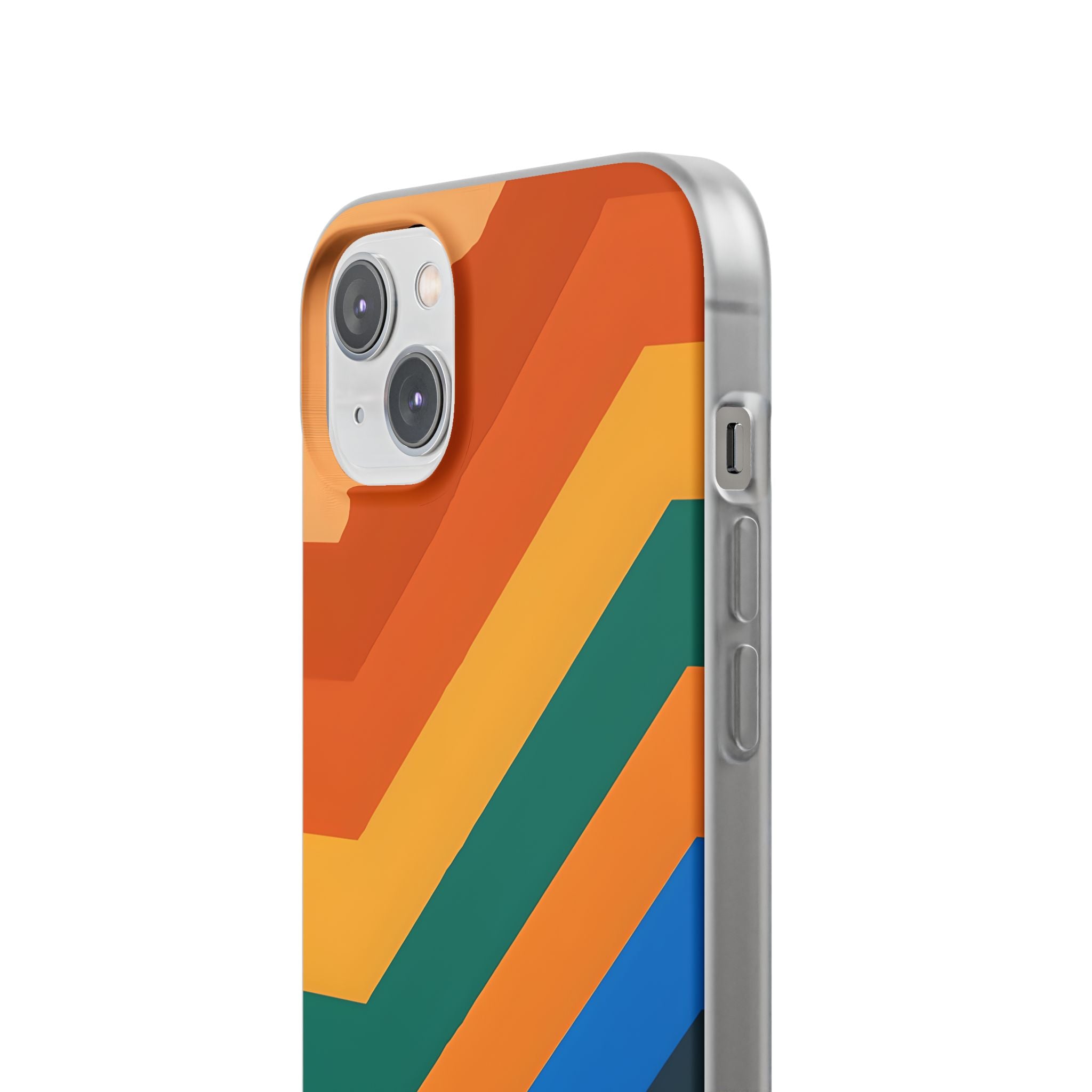 Retro Ridge Lines · Soft Phone Case for iPhone