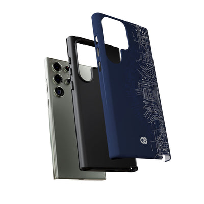 Blue Tough Phone Case for Samsung - Cobalt Circuit Logic