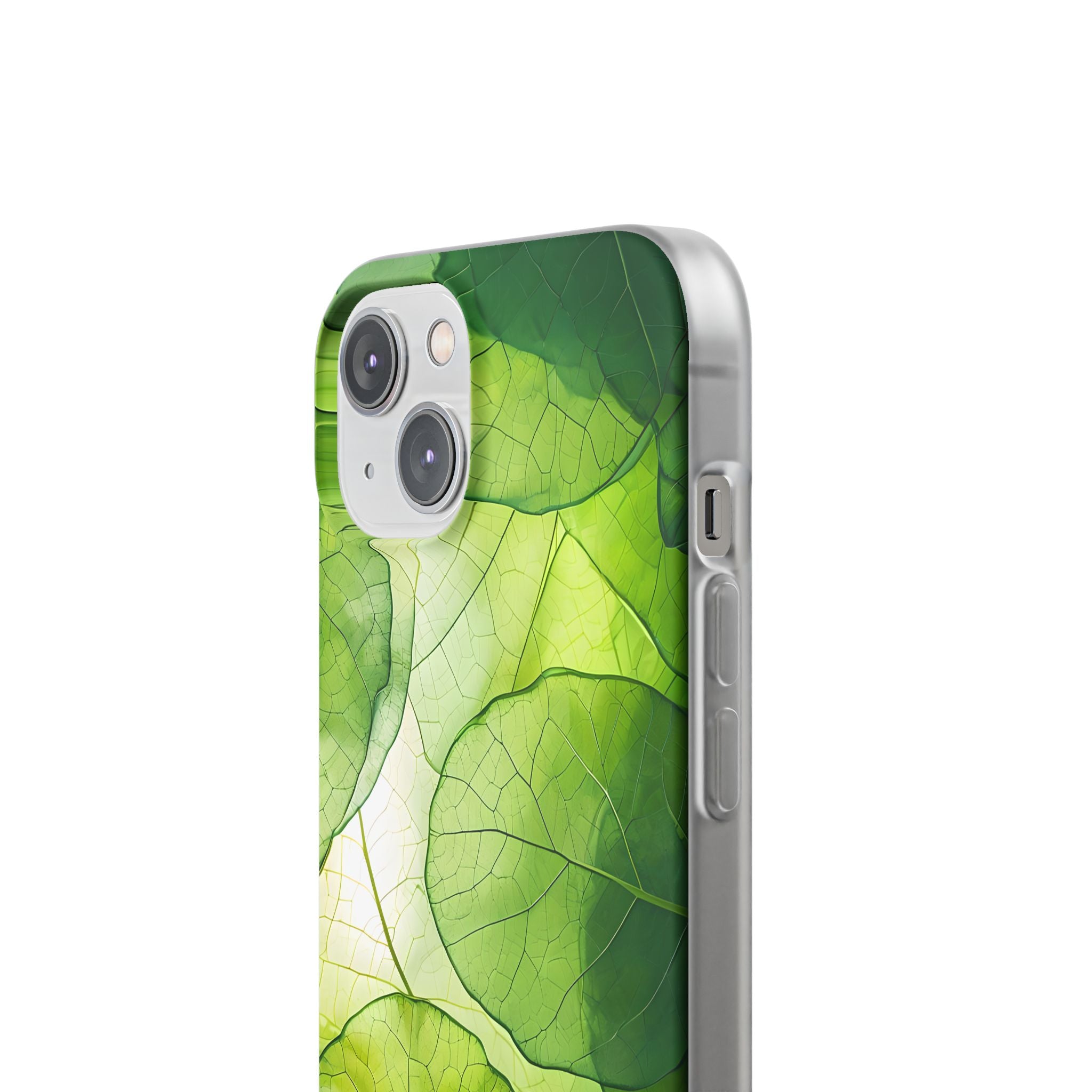 Emerald Leaf Veins · Soft Phone Case for iPhone