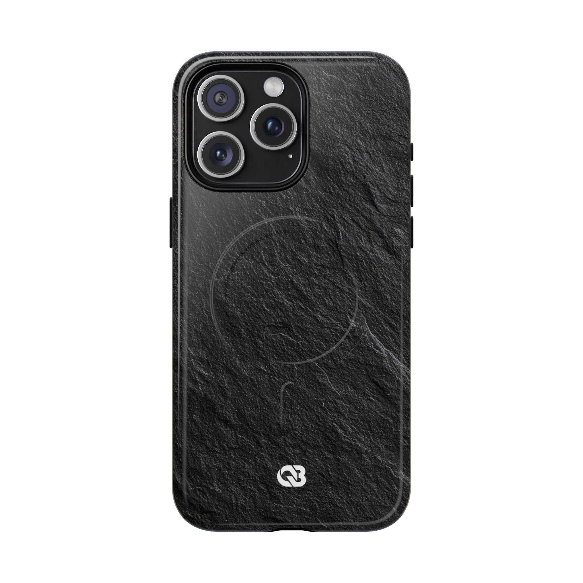 Black Tough 2.0 Magsafe Phone Case for iPhone - Raw Obsidian Slate