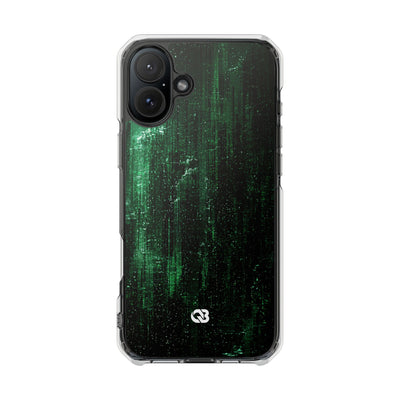 Emerald Void · Clear Impact Magnetic Phone Case for iPhone ·  Green
