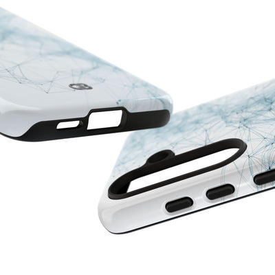Blue Tough Phone Case for Samsung - Glacial Neural Web