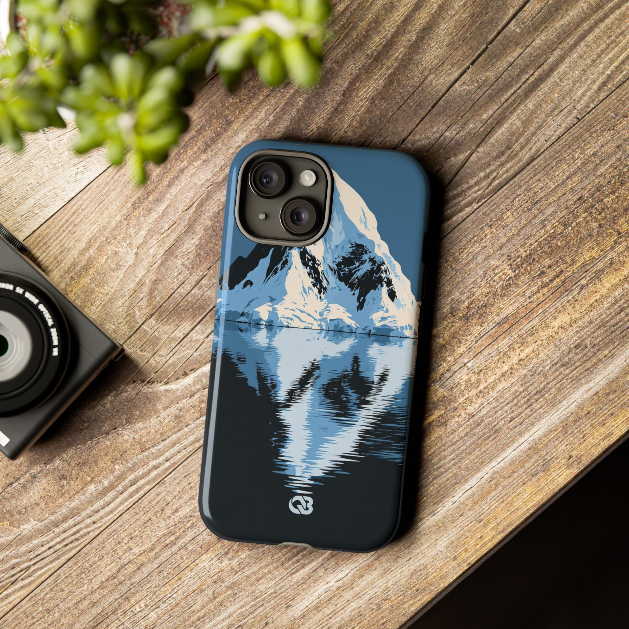 Blue Tough Phone Case for iPhone - Arctic Summit Mirror
