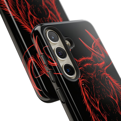 Nordic Moose Contour · Tough Phone Case for Samsung · Red