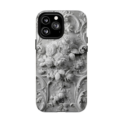 Rococo Marble Rose · Tough 2.0 Magnetic Phone Case for iPhone · White